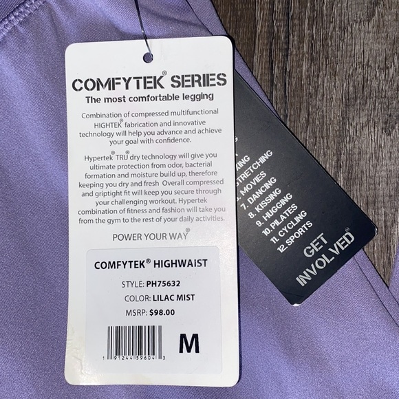 COMFYTEK® - HIGHWAIST LILAC MIST LEGGING 💜 NWOT - Picture 3 of 6
